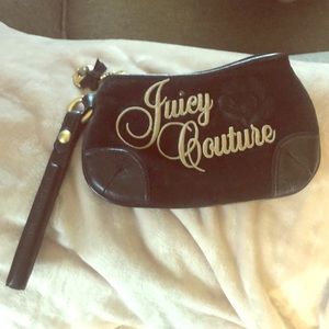 Juicy couture wristlet black suede